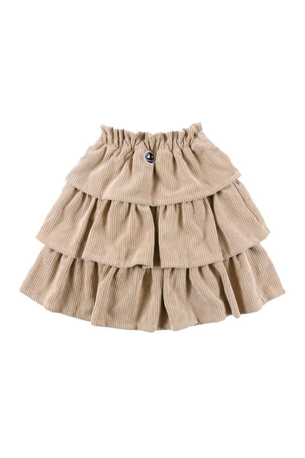 Snowdrop panelled tan skirt by Loud Online Sale - Image 2
