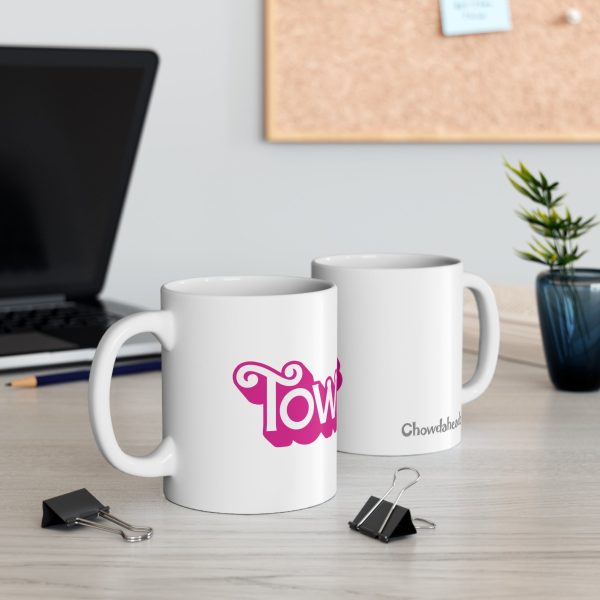Townie Pink Logo  11oz Mug For Sale - Image 5