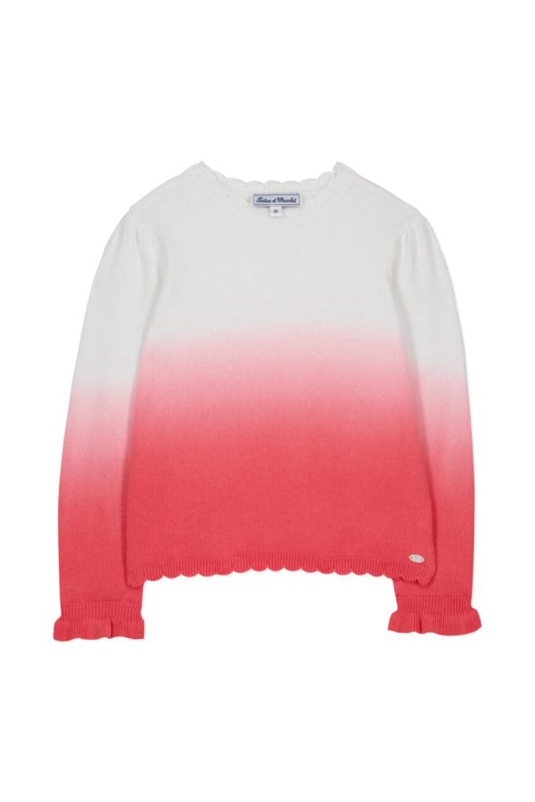 Ombre pink sweater by Tartine Et Chocolat Supply