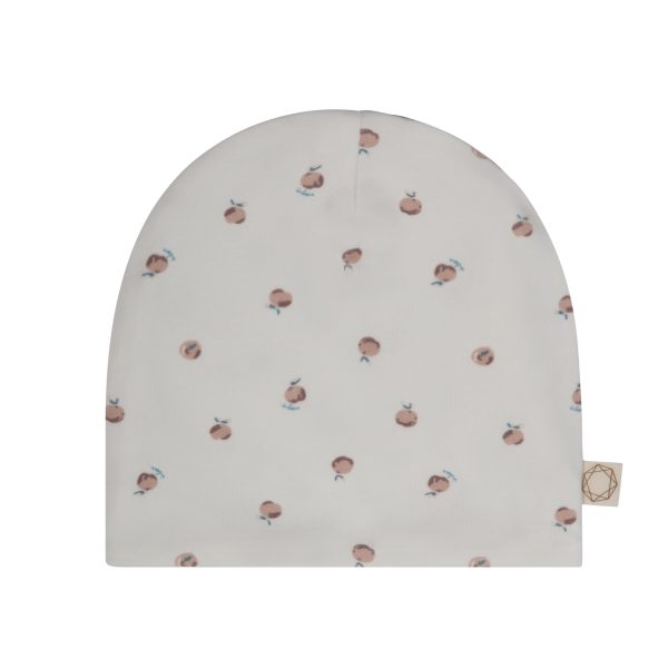 Peach lavender print footie + beanie by Citrine on Sale - Image 2