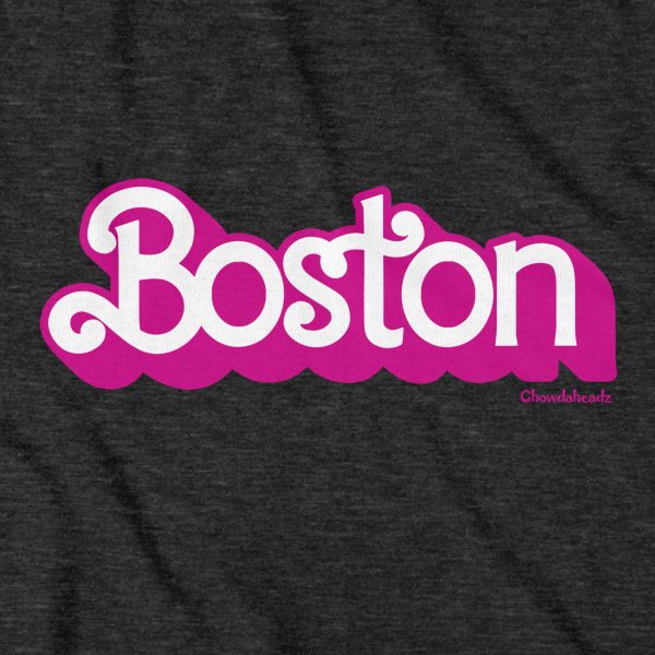 Boston Pink Logo T-Shirt Fashion - Image 2