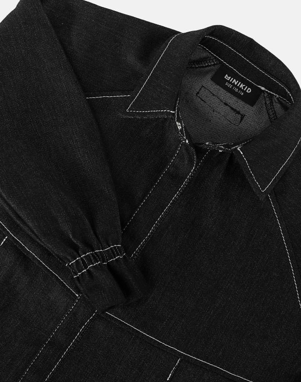 Denim black dress by Minikid Cheap - Image 3