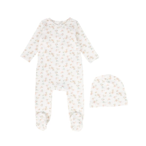 Floral pink footie by Bebe Jolee Online now