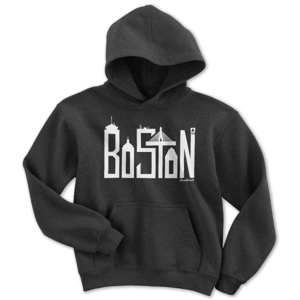 Boston Skyline Letters Youth Hoodie Online Hot Sale - Image 3
