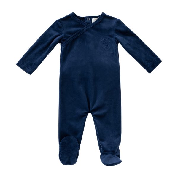KB navy embroidered footie by Kipp Baby For Discount
