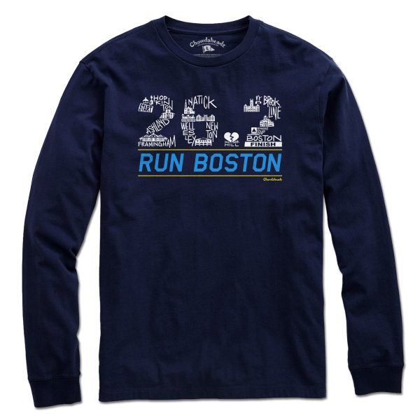 26.2 Run Boston Race Icons T-Shirt Online Sale - Image 3