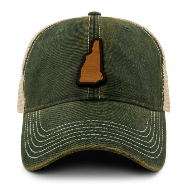 New Hampshire State Wood Grain Patch Dirty Water Trucker Hat Online Sale - Image 2