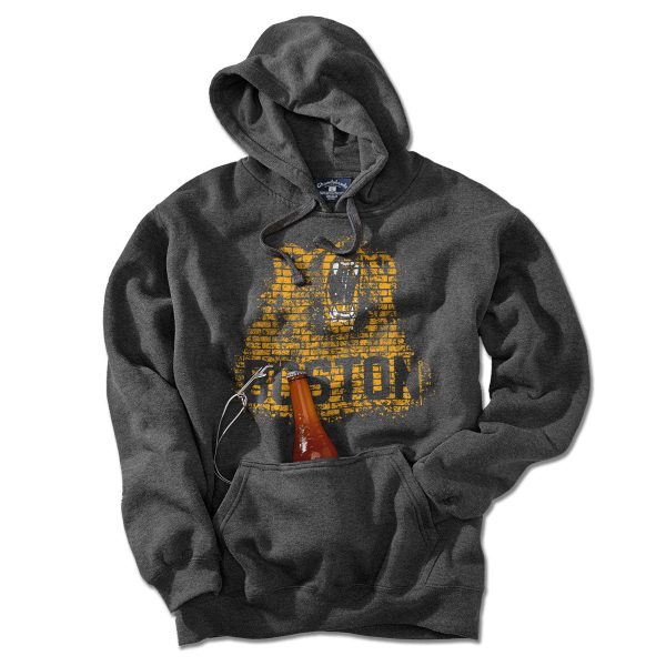 Boston Bear Graffiti Tailgater Hoodie Fashion