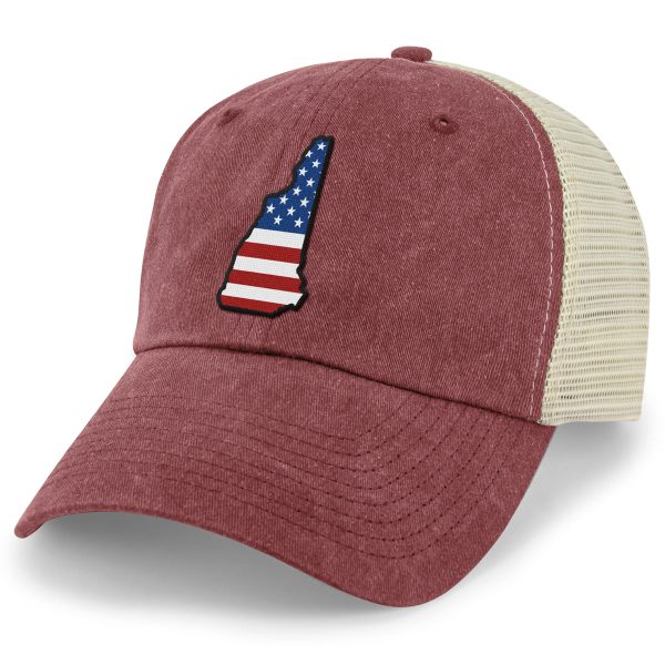 New Hampshire USA Patch Relaxed Trucker Hat Online - Image 4