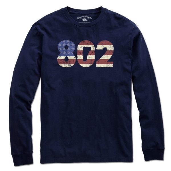 Patriotic 802 Vermont T-Shirt For Cheap - Image 3