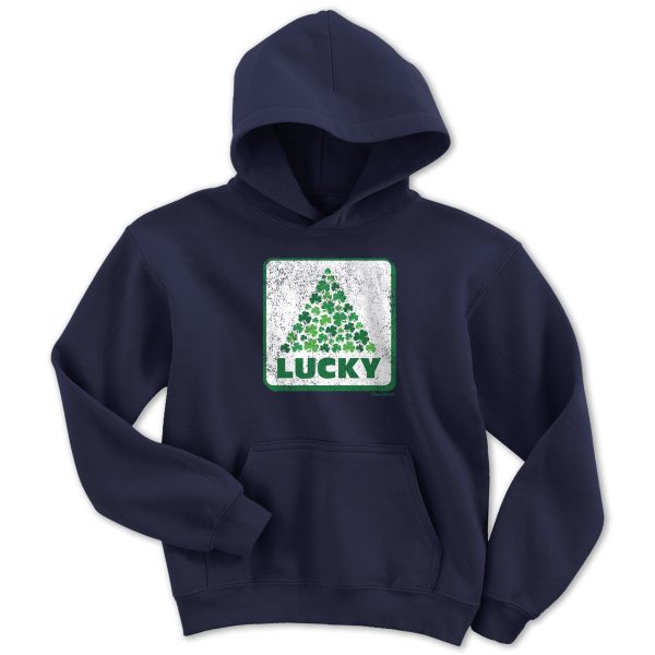 Lucky Shamrock Sign Youth Hoodie on Sale - Image 5