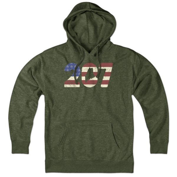 Patriotic 207 Maine Hoodie For Discount - Image 5
