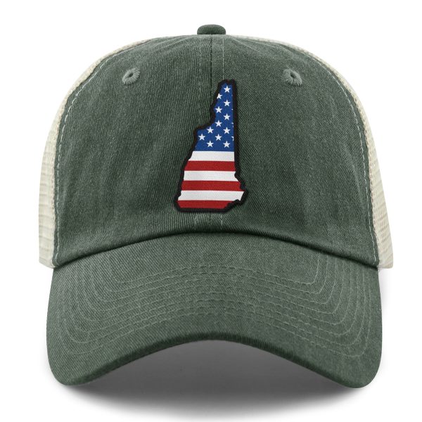 New Hampshire USA Patch Relaxed Trucker Hat Online - Image 2