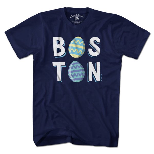 Boston Stacked Easter Eggs T-Shirt Hot on Sale