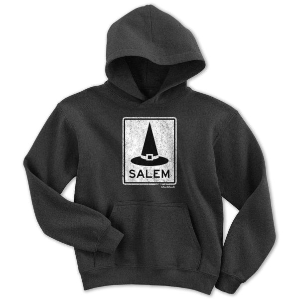 Salem MA Witch Hat Sign Youth Hoodie Supply