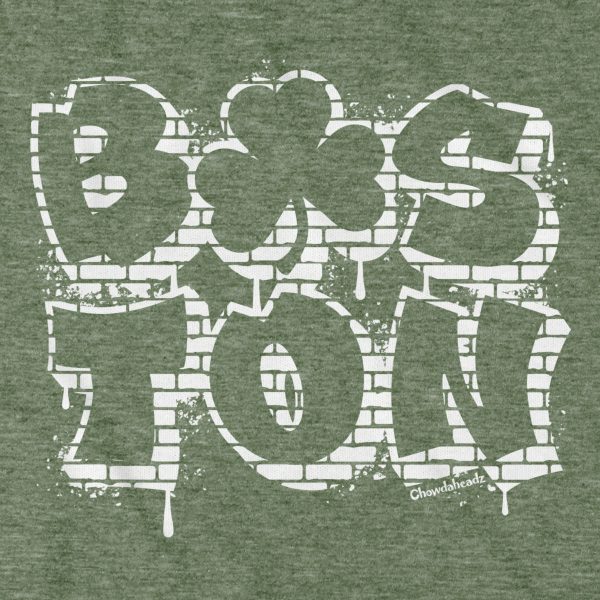 Boston Shamrock Stacked Graffiti Hoodie Hot on Sale - Image 2
