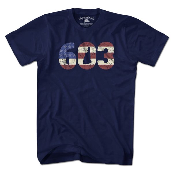 Patriotic 603 New Hampshire T-Shirt Hot on Sale - Image 5