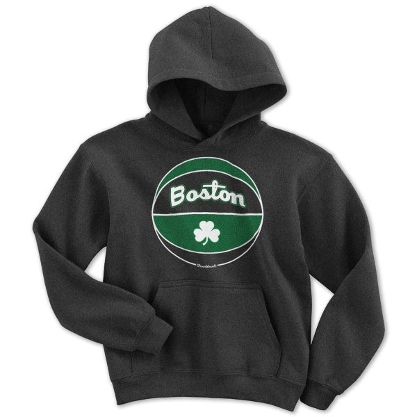 Boston Black And Green Basketball Youth Hoodie Sale
