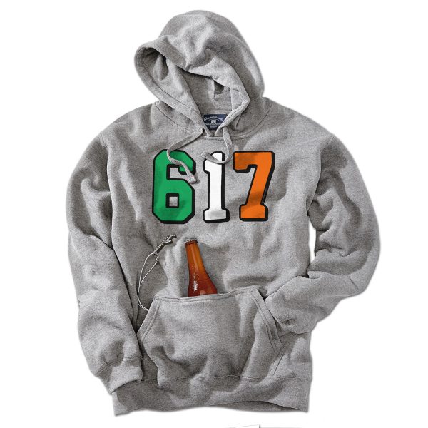 Boston 617 Irish Flag Tailgater Hoodie on Sale