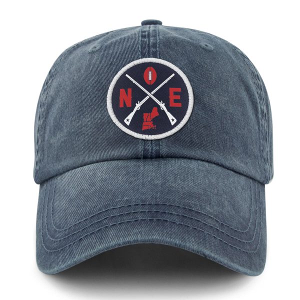 New England Football Emblem Washed Dad Hat Cheap - Image 5