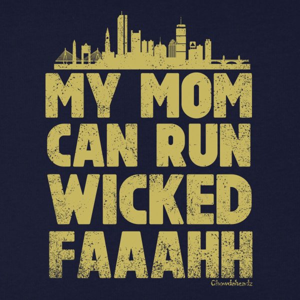 My Mom Can Run Wicked Faaaah Youth Hoodie Hot on Sale - Image 2