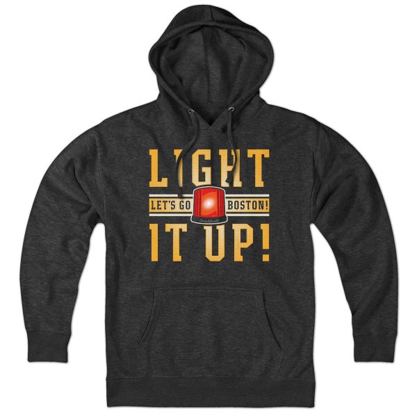 Light It Up Boston Hockey Hoodie For Cheap