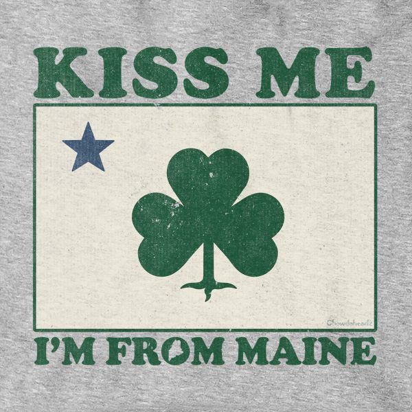 Kiss Me I m From Maine Shamrock Hoodie Online Hot Sale - Image 2