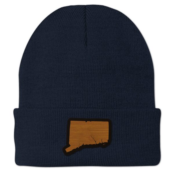 Connecticut State Wood Grain Patch Cuff Knit Online Hot Sale
