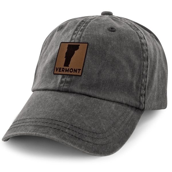 Vermont Leather Patch Washed Dad Hat Discount - Image 4