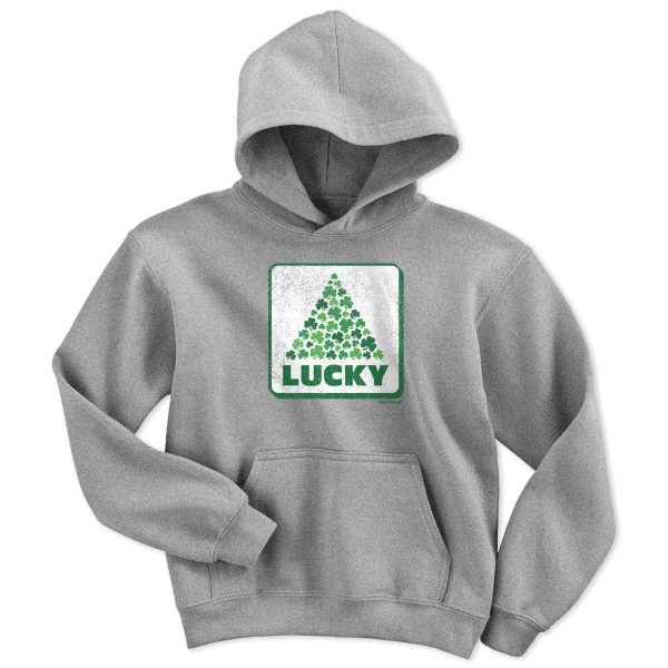 Lucky Shamrock Sign Youth Hoodie on Sale