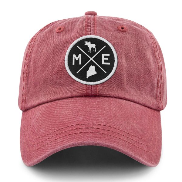Maine Circle Emblem Washed Dad Hat For Discount - Image 5