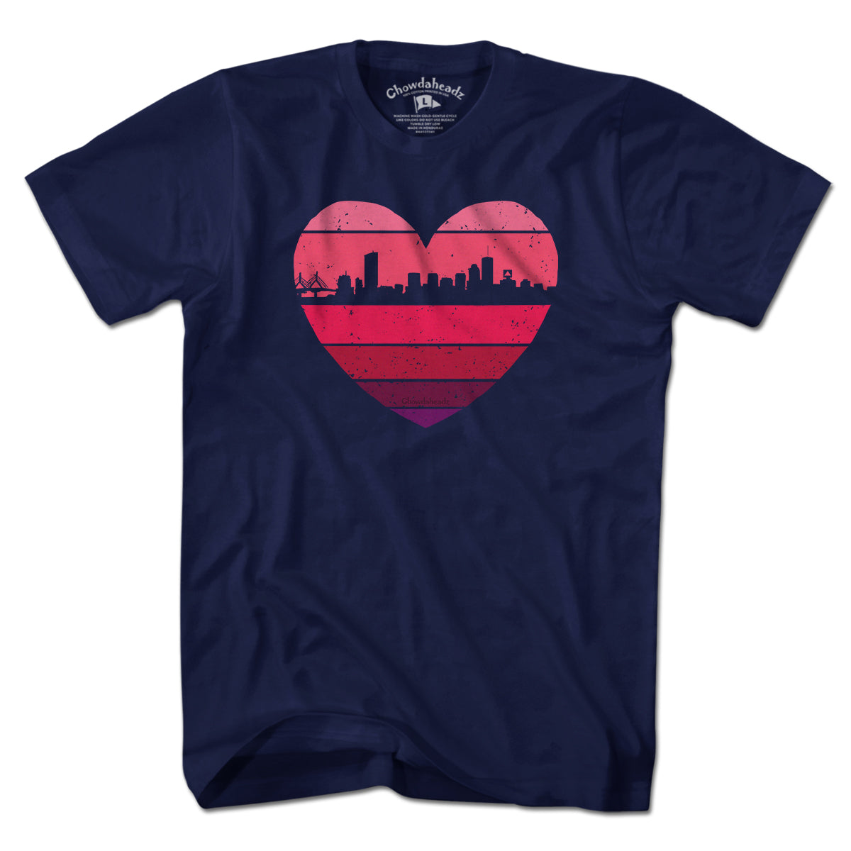 Boston Heart Retro Skyline T-Shirt Discount