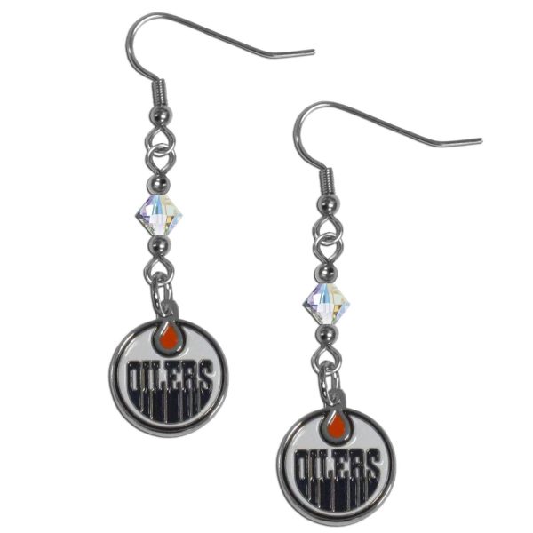Edmonton Oilers® Crystal Earrings - Dangle Style on Sale